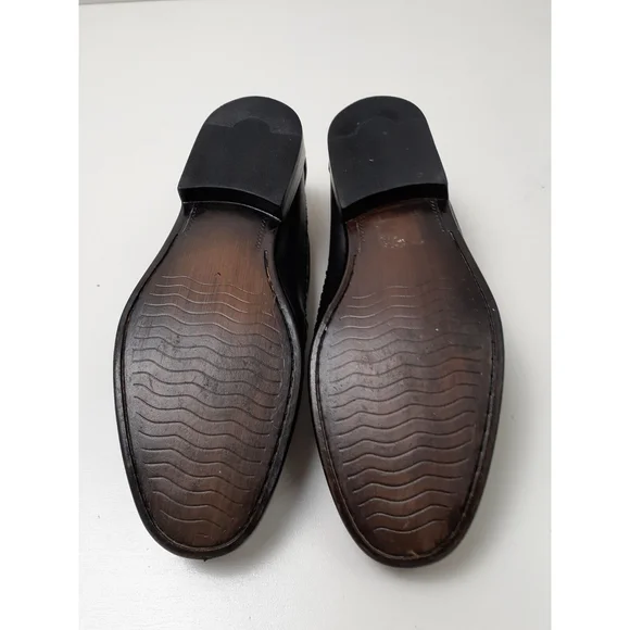 Giorgio Brutini Le Glove 671311 Size 8M Leather Slip On Men's Black Loafers - Picture 7 of 8